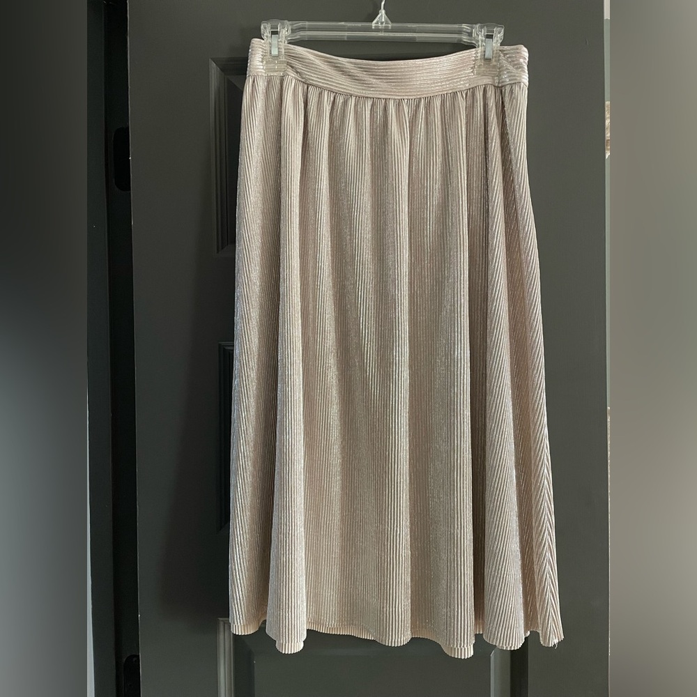 Champagne midi skirt